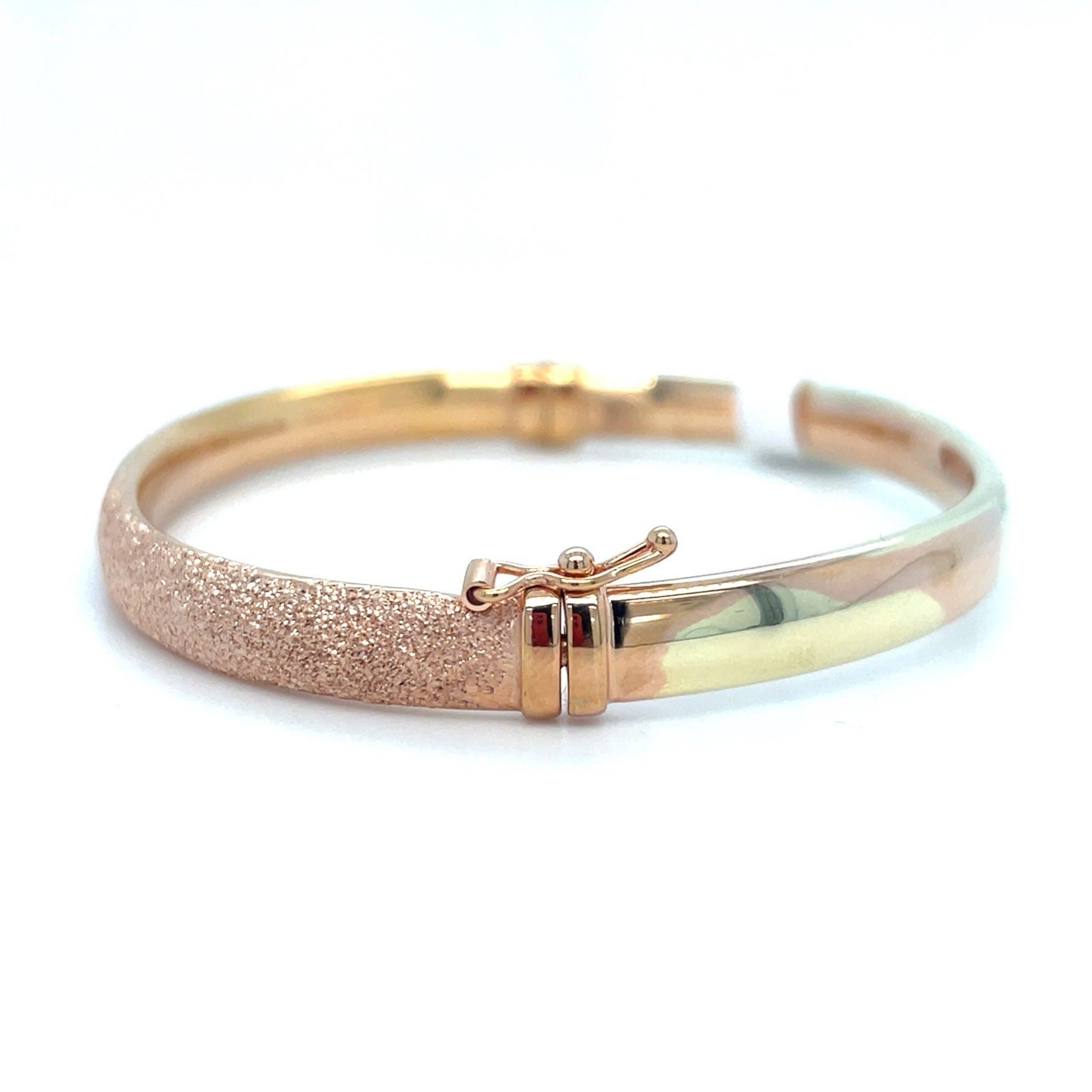 14K Rose Gold Women’s Sparkle Cut Bangle Bracelet 6.30g3