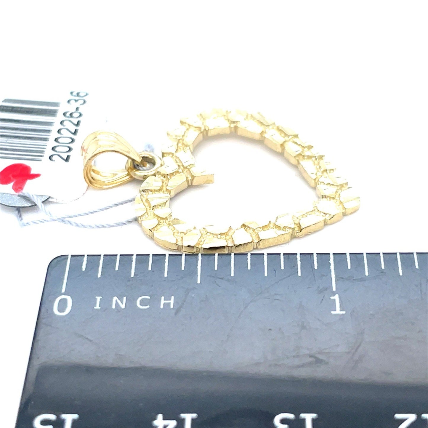 10k Yellow Gold Women’s Open Nugget Heart Pendant 2.10g3
