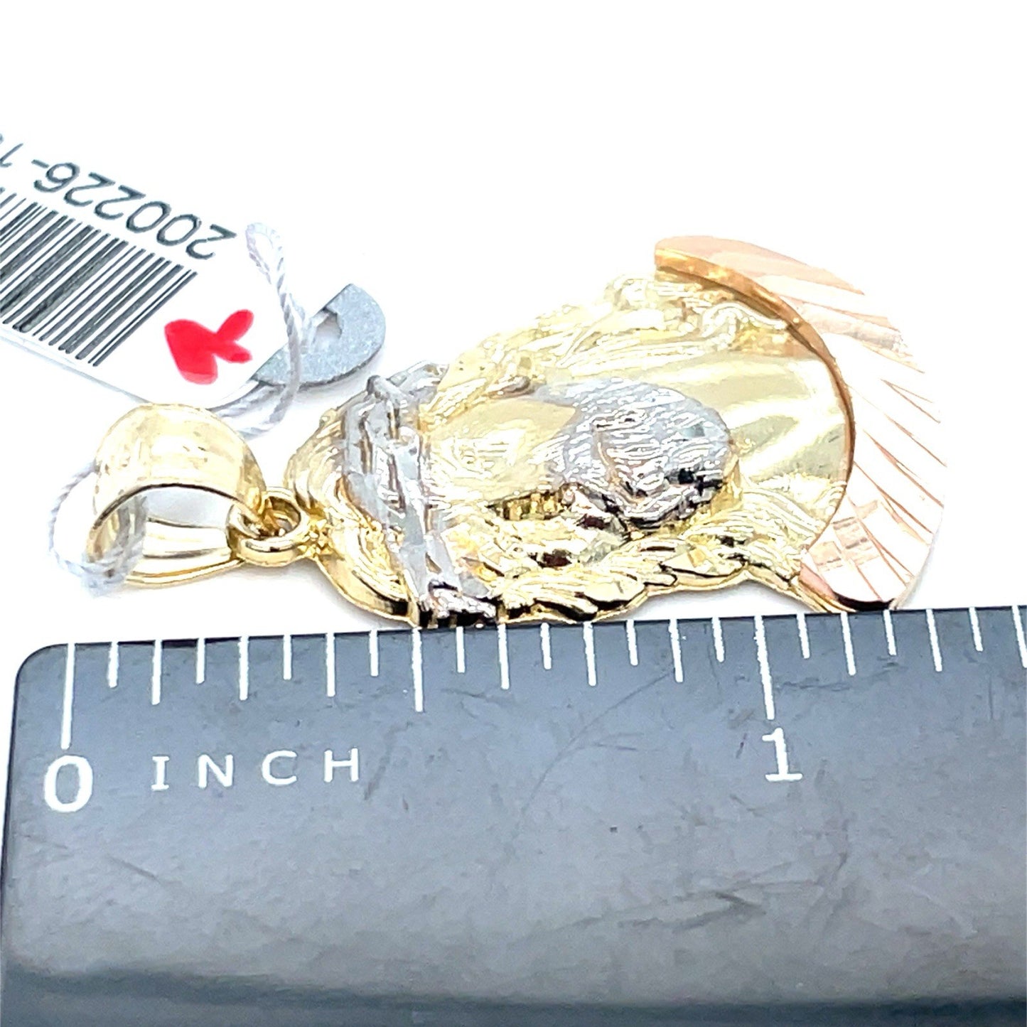 10k Tri Color Gold Jesus Pendant 3.40g2