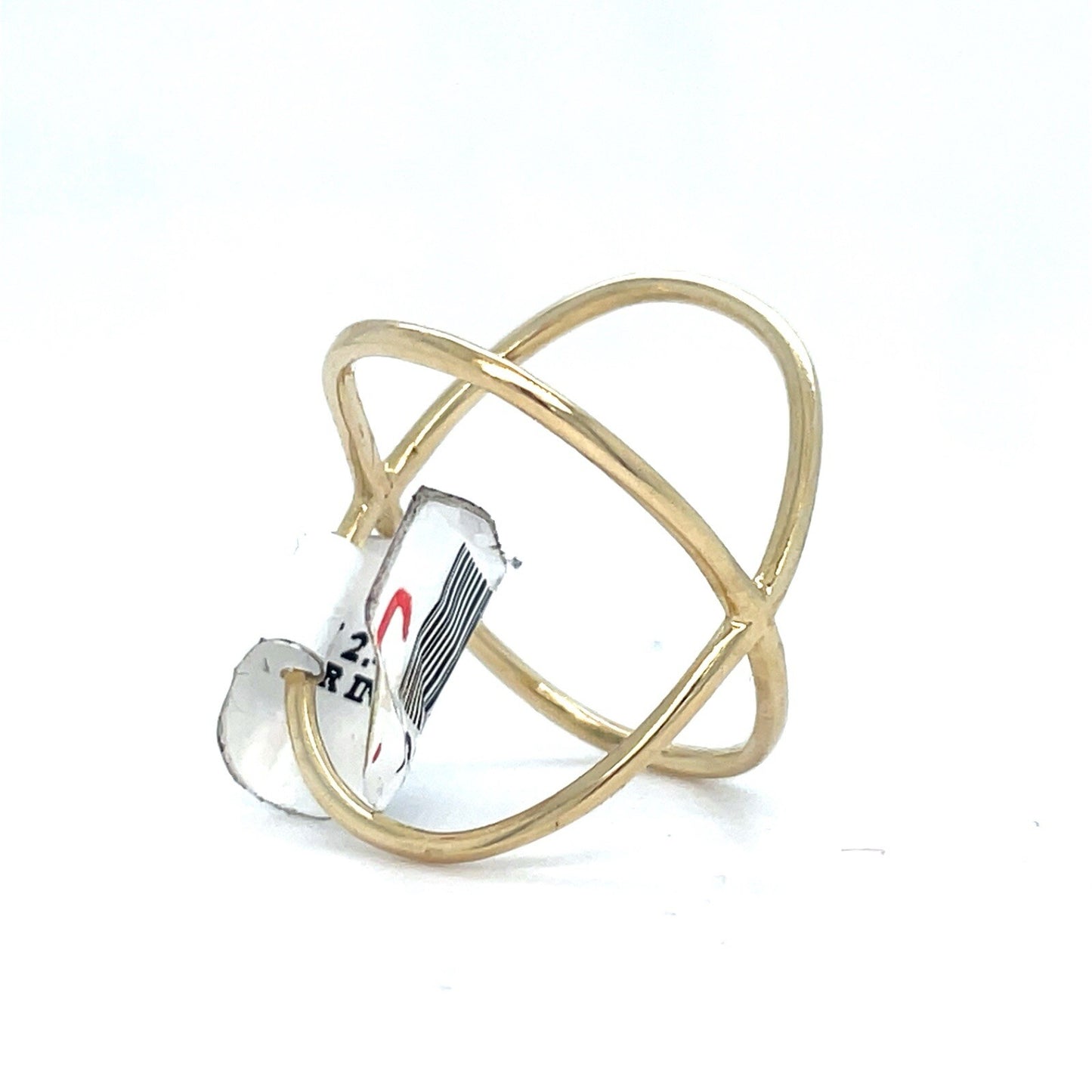 14kt Yellow Gold Infinity X Open Ring 2.40g Size 71