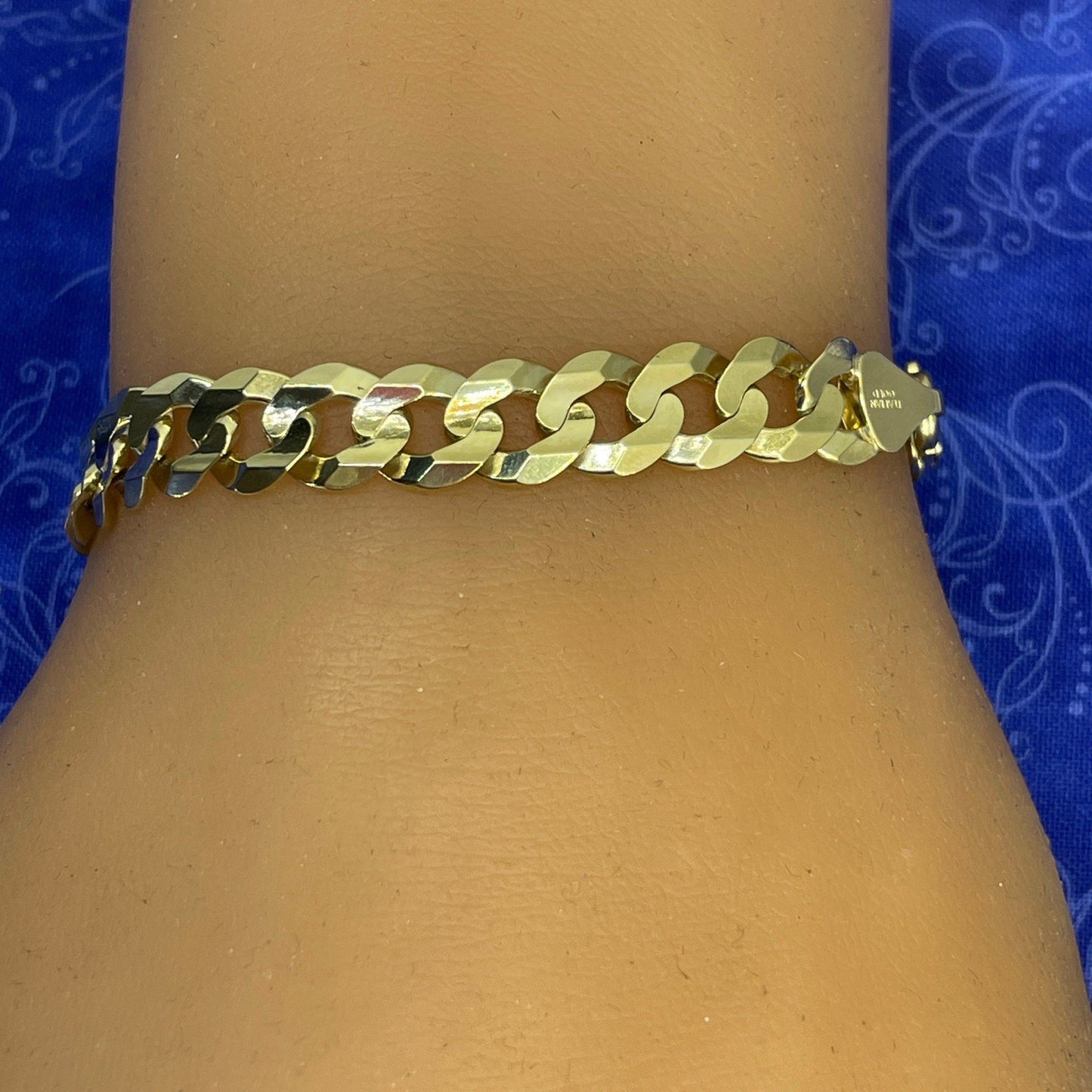 14k Yellow Gold 8.75” Solid Cuban Link Bracelet 20.96g 9.4mm3