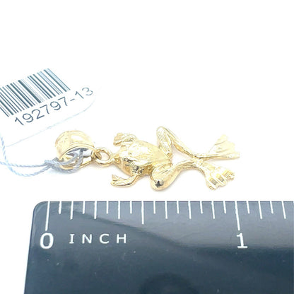 14k Yellow Gold Women’s Frog Pendant 1.26g2