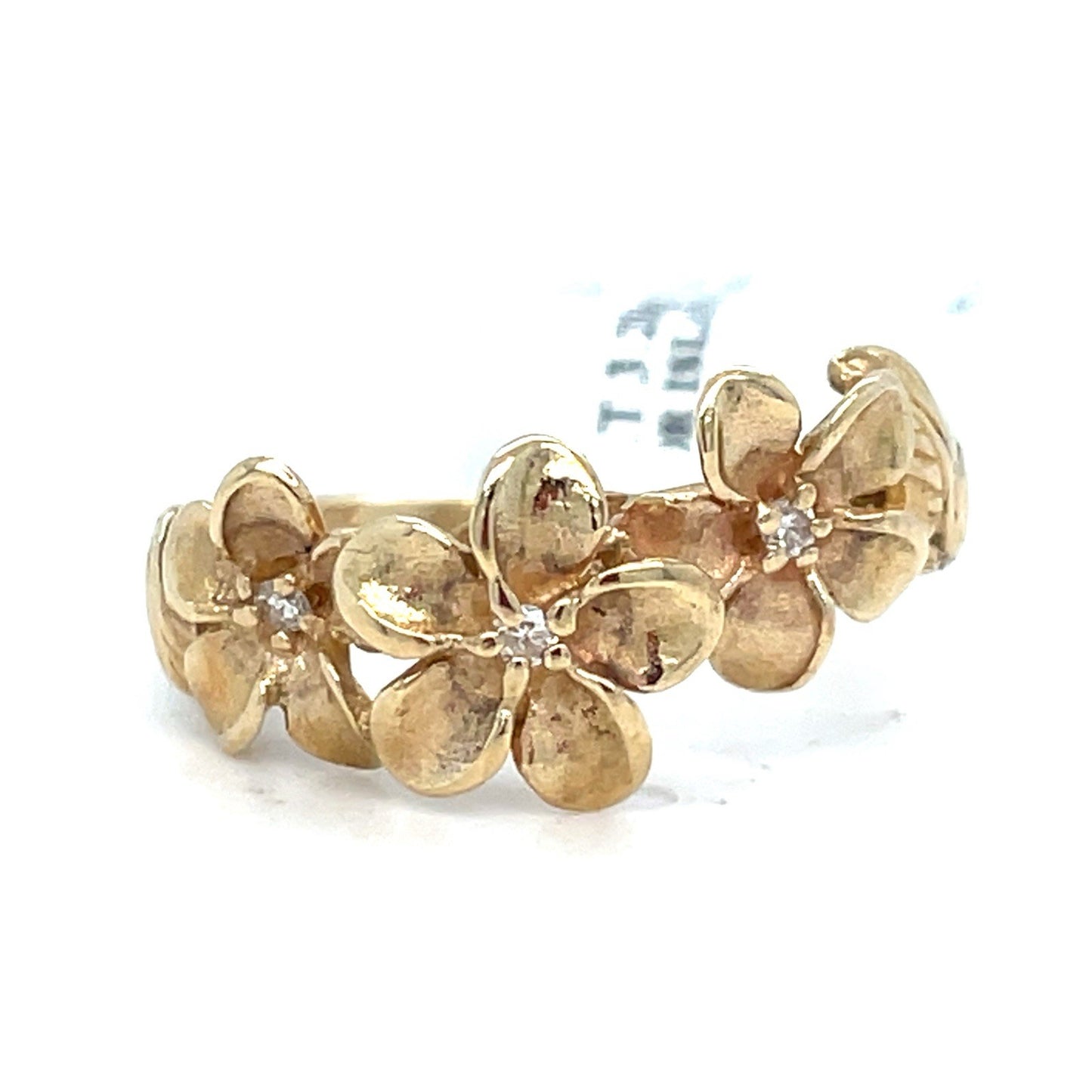 14K Yellow Gold Women’s Island Flowers Ring 3.20g Size 5.50