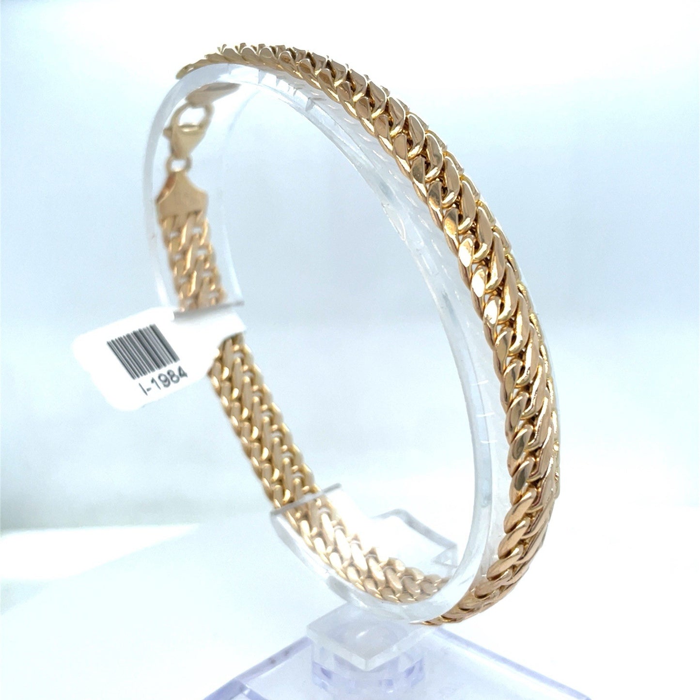 14k Yellow Gold 8” Curve Weave Bracelet 9.40g 8.6mm1