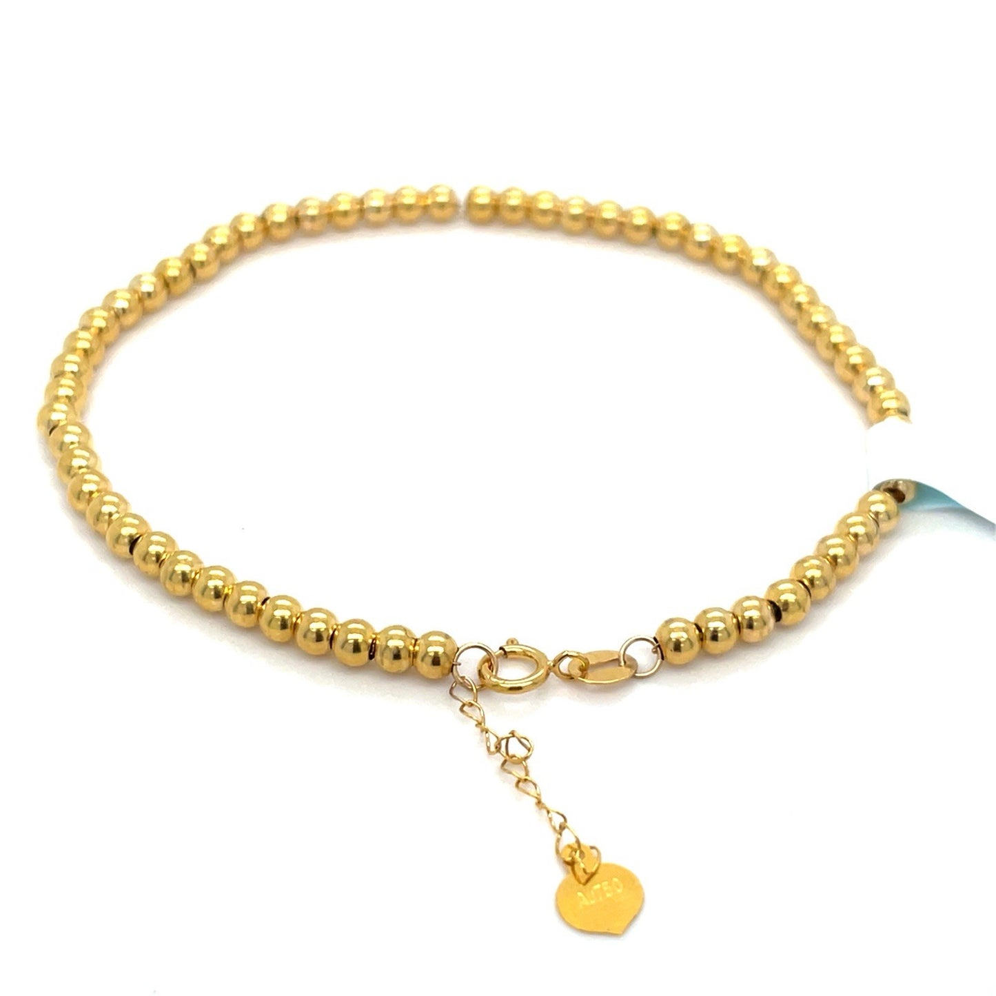 18k Yellow Gold Women’s 6.5”-7” Beads Bracelet 1.10g 3mm 0