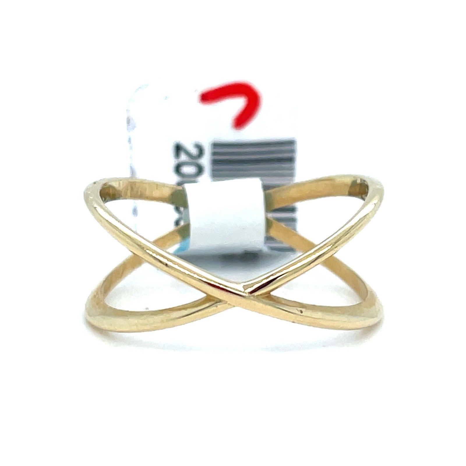 14K Yellow Gold Women’s Open Crossway X Ring 1.70g Size 70