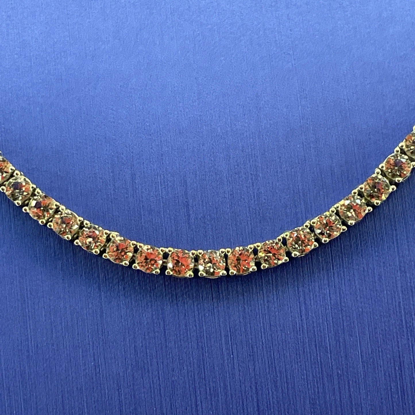 925 Sterling Silver Women’s CZ 16/18” Tennis Necklace 17.30g 1