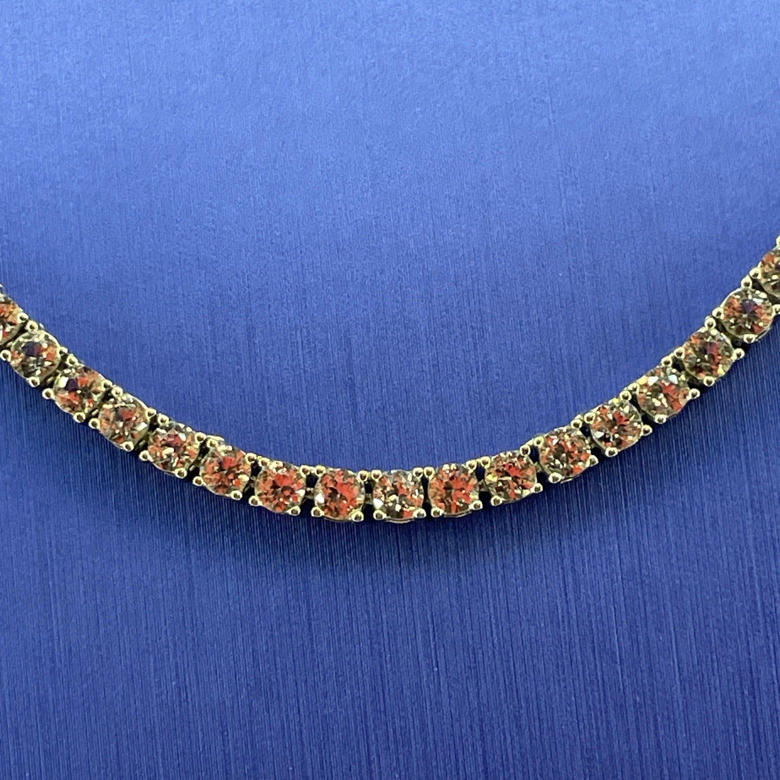 925 Sterling Silver Women’s CZ 16/18” Tennis Necklace 17.30g 1