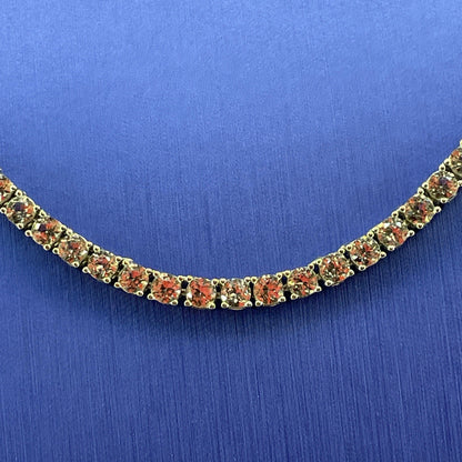 925 Sterling Silver Women’s CZ 16/18” Tennis Necklace 17.30g 1