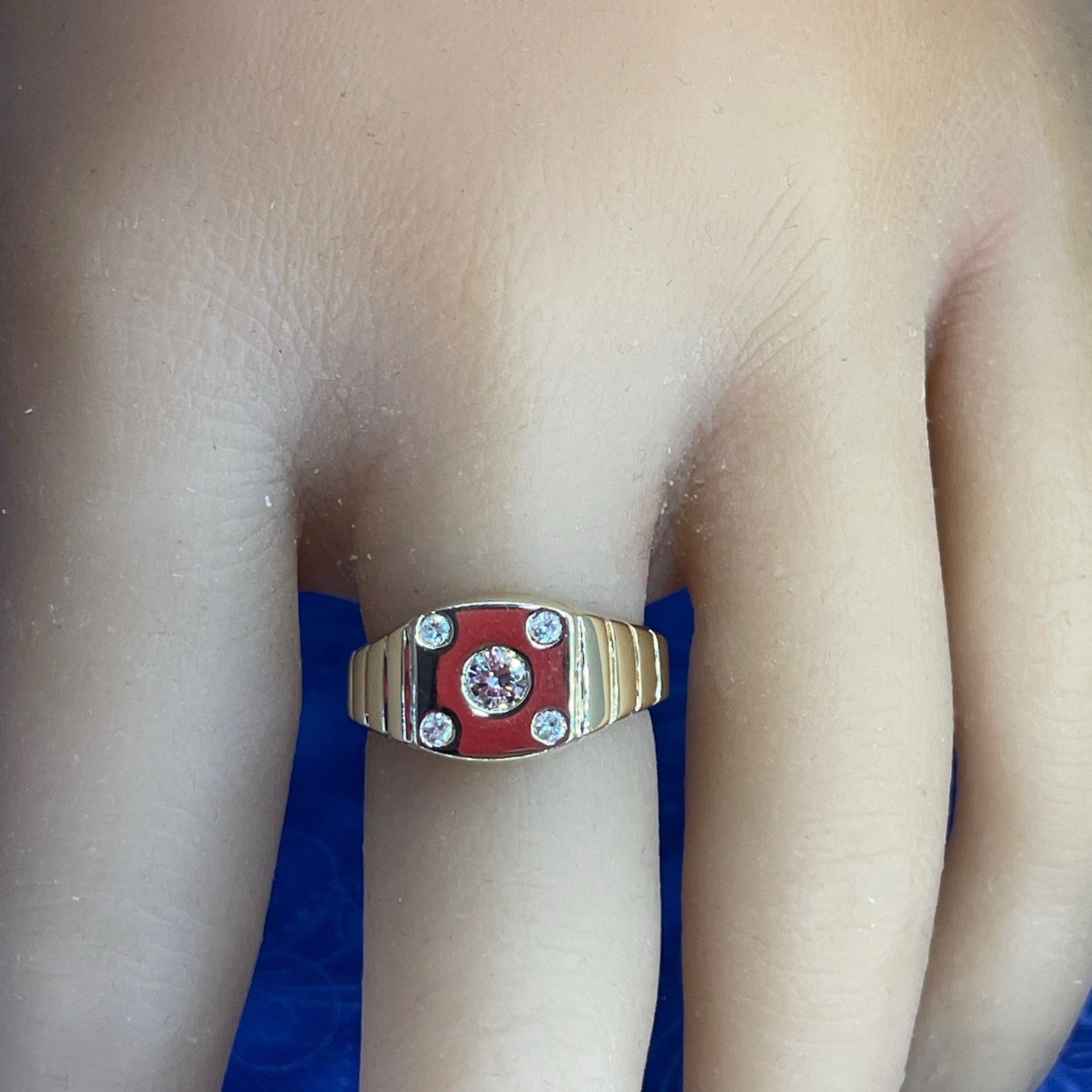 14k Yellow Gold Diamond Ring 10.40g .5CTW Size 94