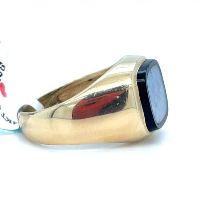 14k Yellow Gold Opal Ring 4.37g Size 61