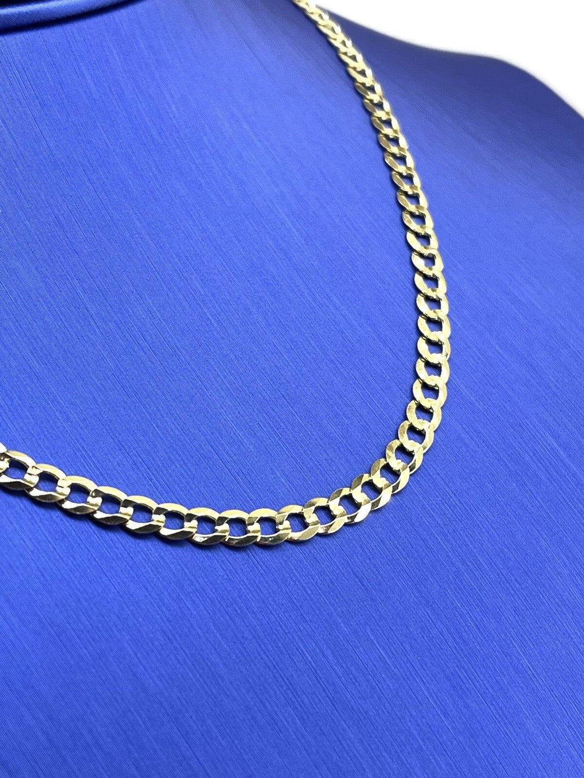 14k Yellow gold 16” solid flat Cuban 4.6 mm 9.8 g brand new2