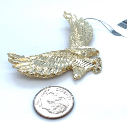 14k Yellow Gold Men’s Eagle Hidden Bail Pendant 12.10g1