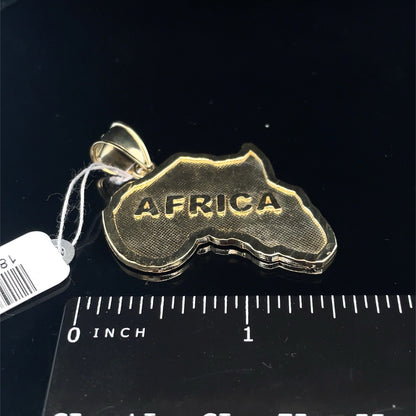 10k Yellow Gold Africa Pendant 5.60g3