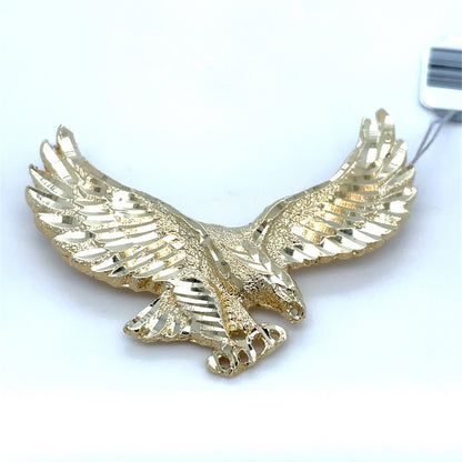 14k Yellow Gold Men’s Eagle Hidden Bail Pendant 12.10g0