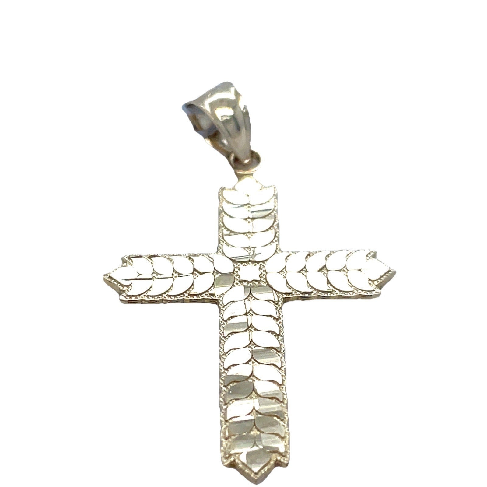 14k Yellow Gold Flat Cross Pendant 1.50g0