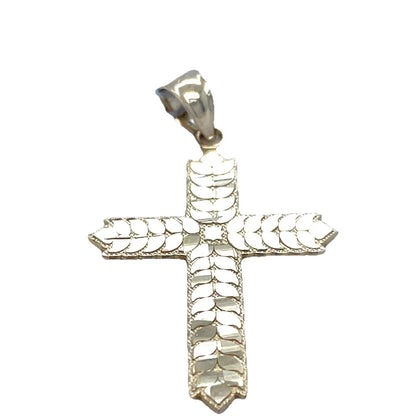 14k Yellow Gold Flat Cross Pendant 1.50g0