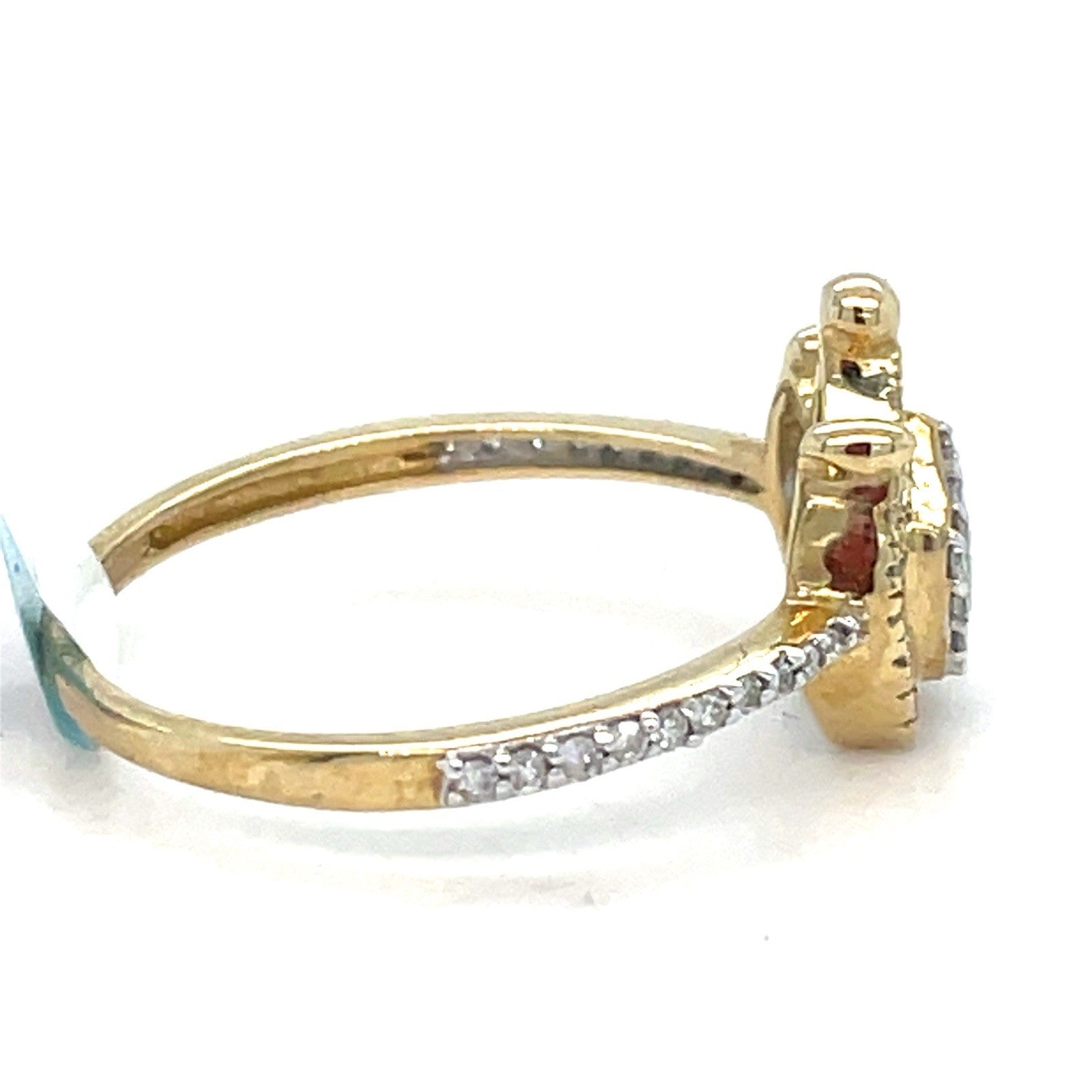 10k Two Tone Gold Women’s Diamond Crown Ring 1.80g .25CTW Size 7.51