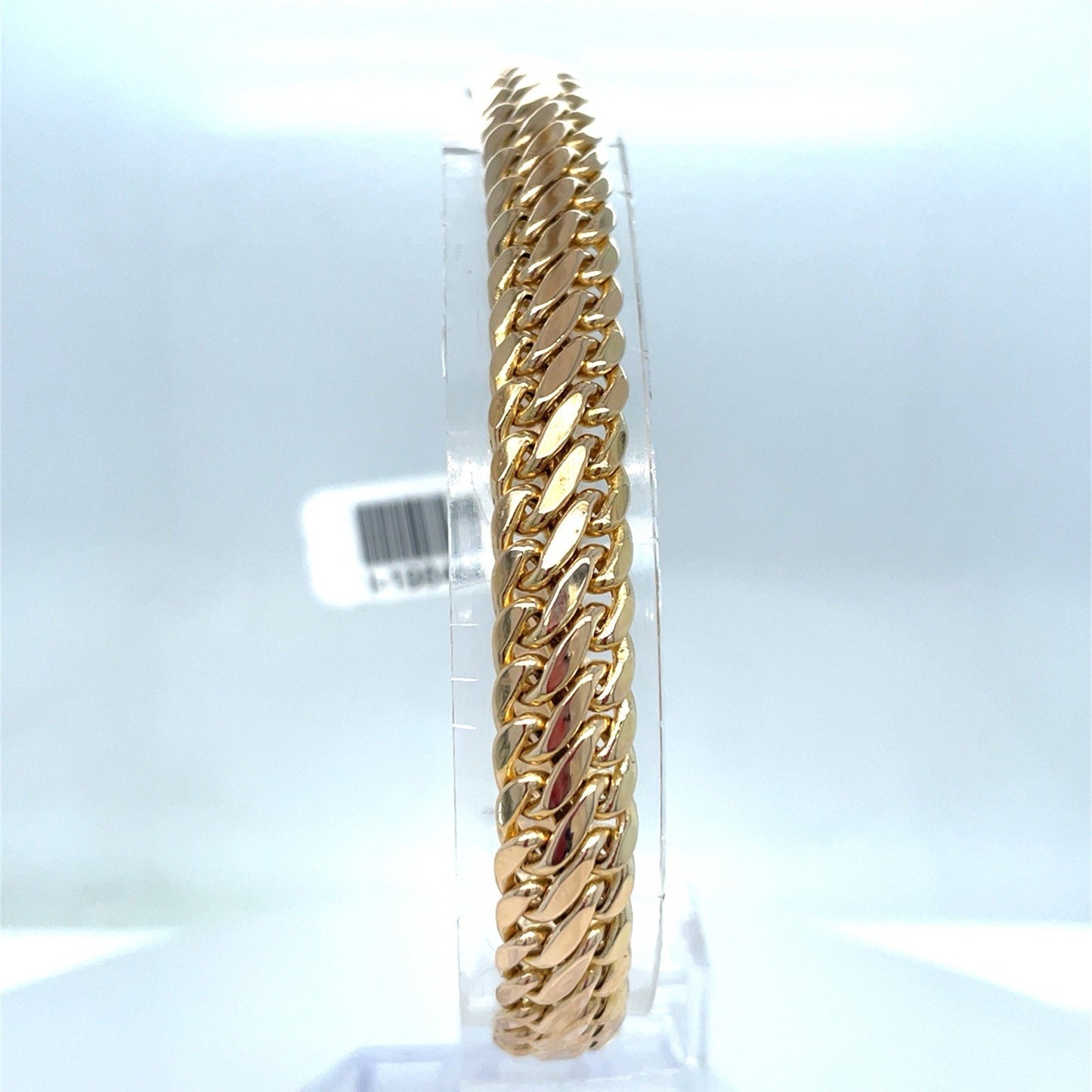 14k Yellow Gold 8” Curve Weave Bracelet 9.40g 8.6mm0