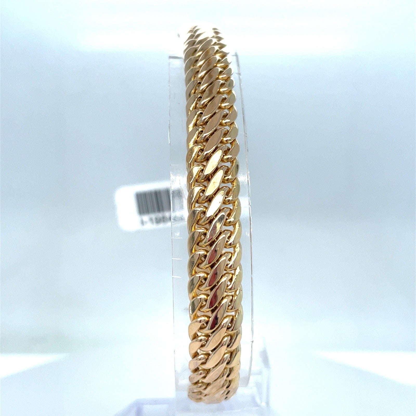 14k Yellow Gold 8” Curve Weave Bracelet 9.40g 8.6mm0