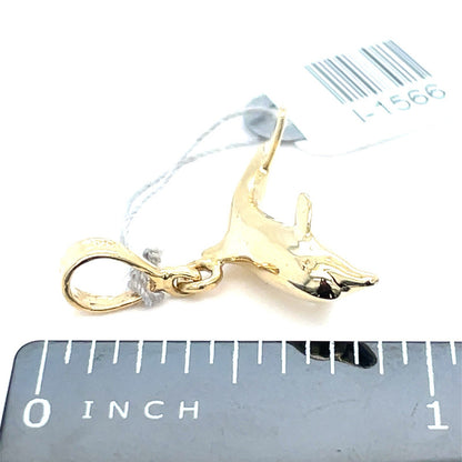14k Yellow Gold Women’s 3d Dolphin Pendant 3.00g 4