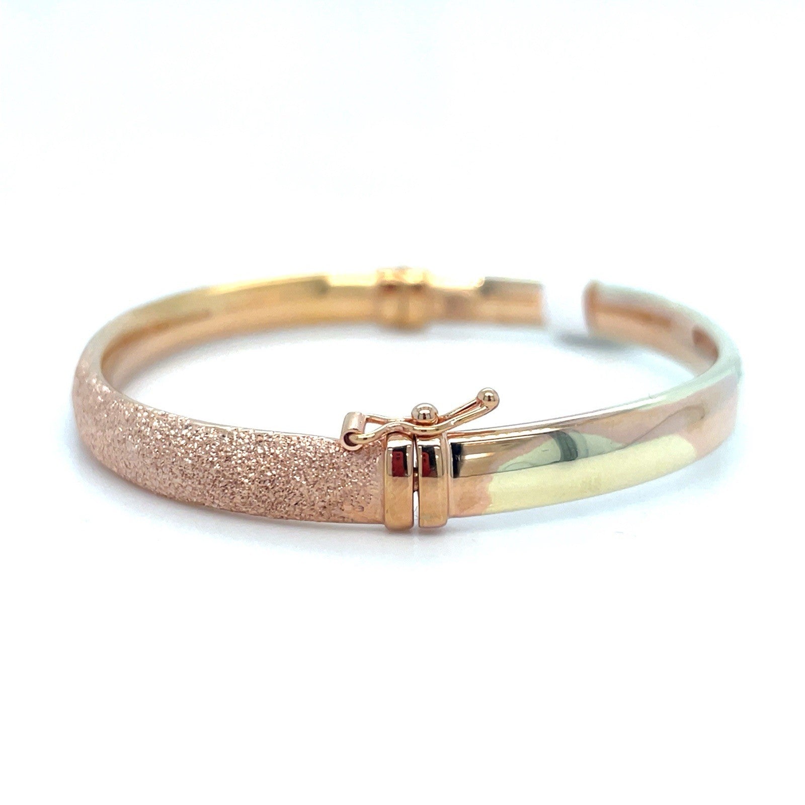 14K Rose Gold Women’s Sparkle Cut Bangle Bracelet 6.30g3