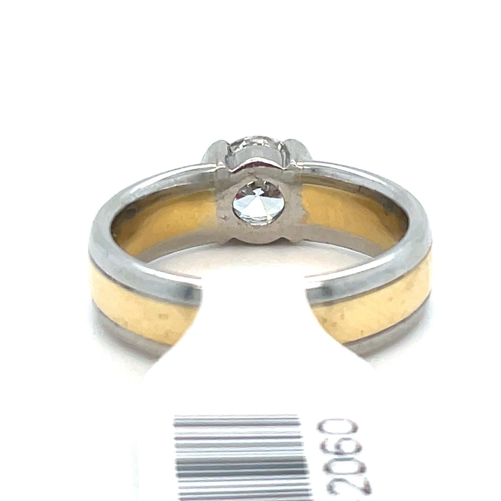 18k Yellow Gold & Platinum Diamond Ring 10.16g .8CT E VVS2 Size 6 W/ Appraisal3