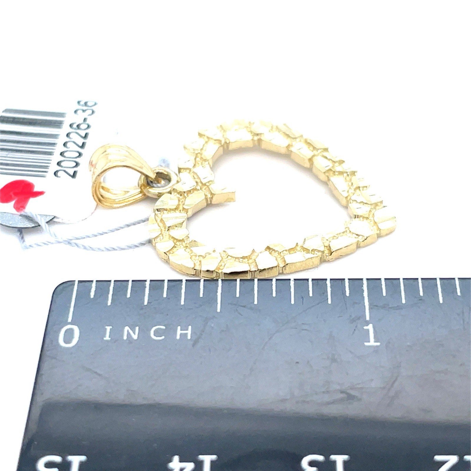 10k Yellow Gold Women’s Open Nugget Heart Pendant 2.10g3