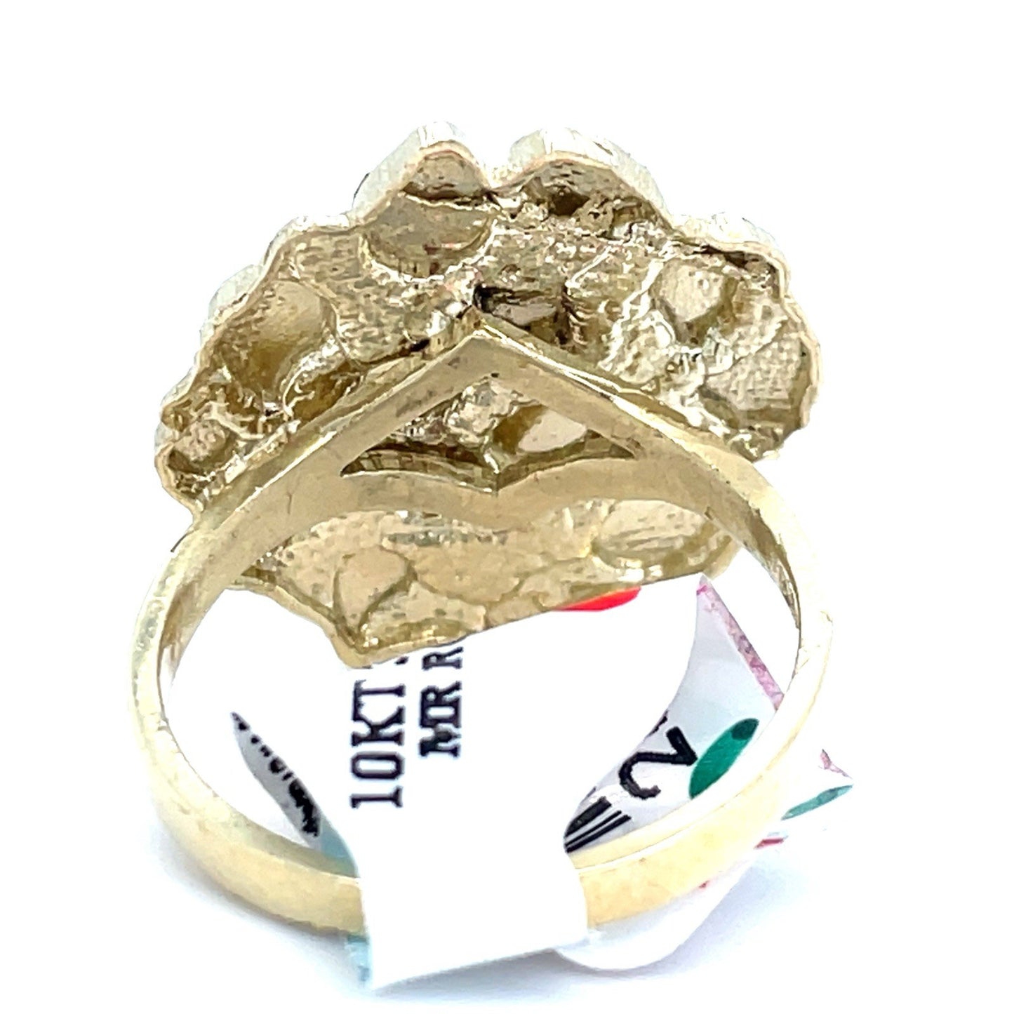 10k Yellow Gold Round Flat Nugget Ring 3.20g Size 7 2