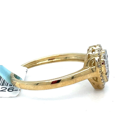 10k Yellow Gold Women’s Diamond Heart Ring 1.50g .25CTW Size 71