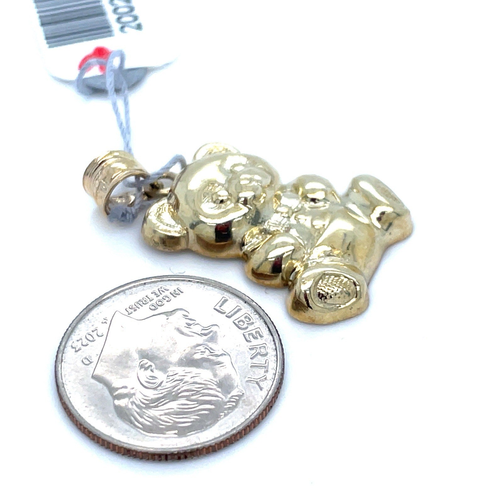 10k Yellow Gold Polished Teddy Bear Pendant 2.30g2