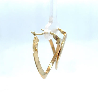 14kt Yellow Gold Hollow Hang Twist Earrings 2.05g 2