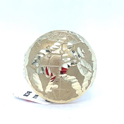 10K Yellow Gold Men’s World Satin Ring 4.30g Size 110
