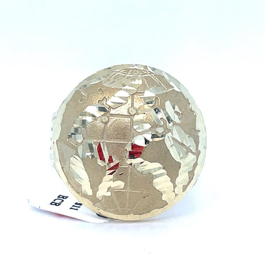 10K Yellow Gold Men’s World Satin Ring 4.30g Size 110