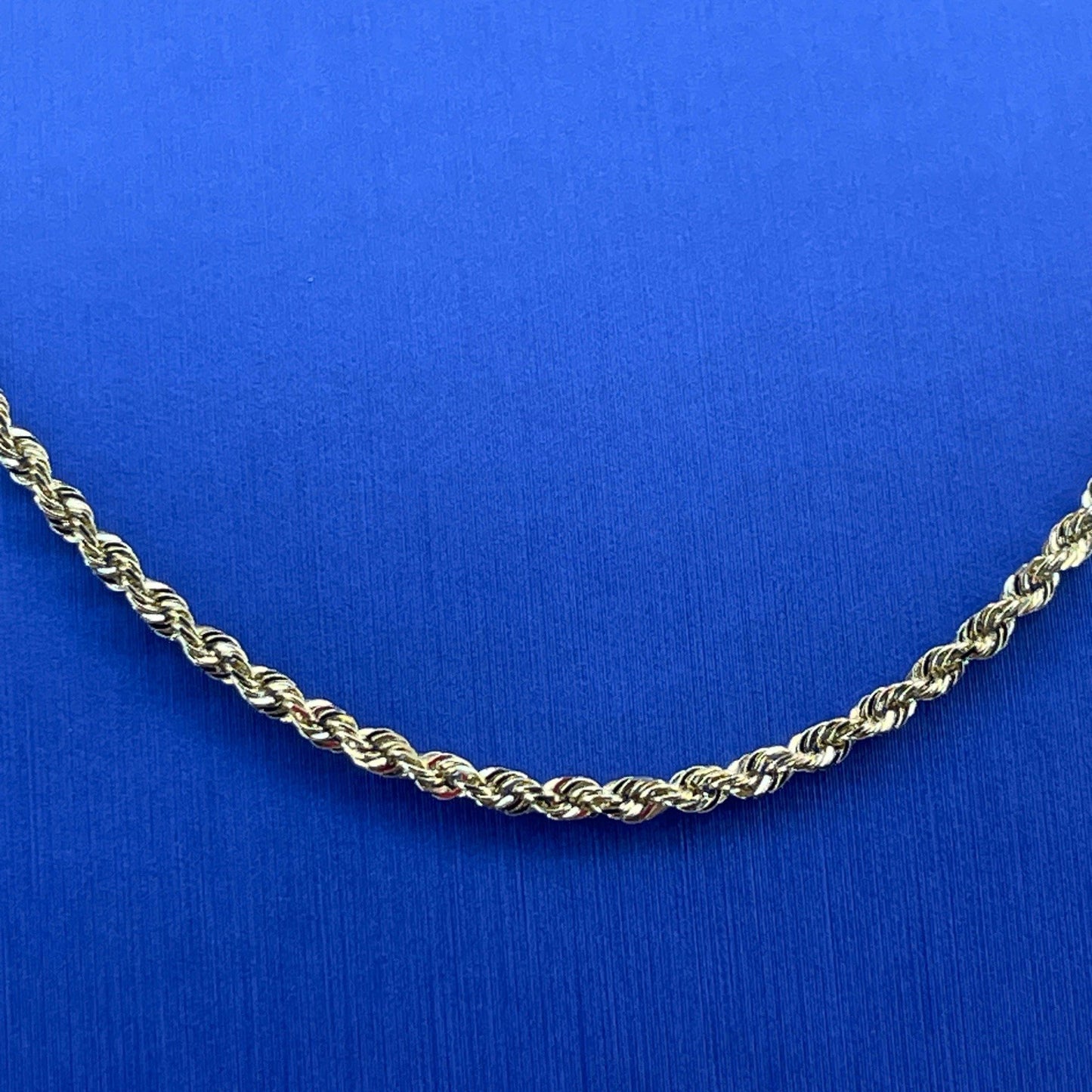 14k Yellow Gold 18” Solid Rope Necklace 6.65g 2.1mm 0