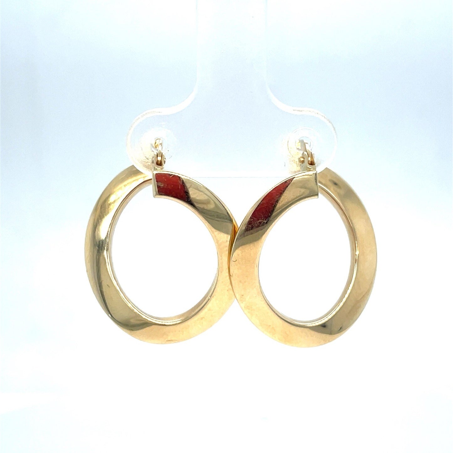 14kt Yellow Gold Hollow Hang Twist Earrings 2.05g 0