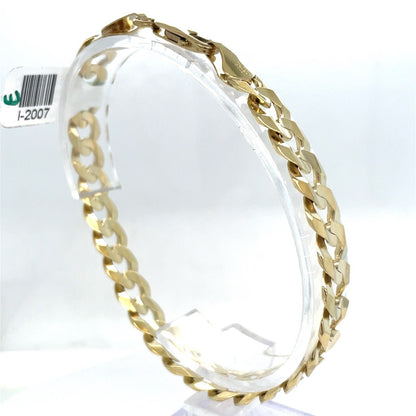 14k Yellow Gold 8.75” Solid Cuban Link Bracelet 20.96g 9.4mm2