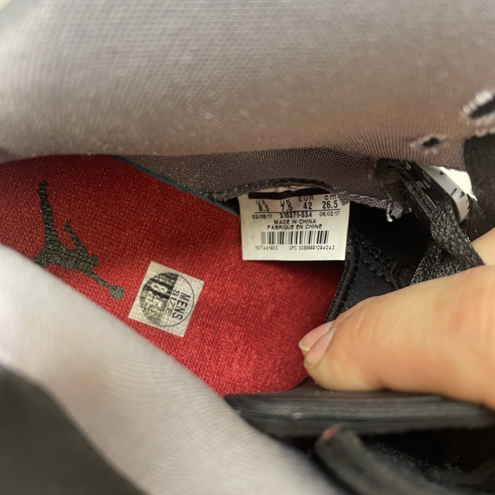 Size 8.5 - Jordan Spizike Black - 315371-03411