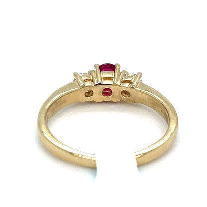 14k Yellow Gold Women’s Ruby And Diamond Ring 3.28g W/ Appraisal3