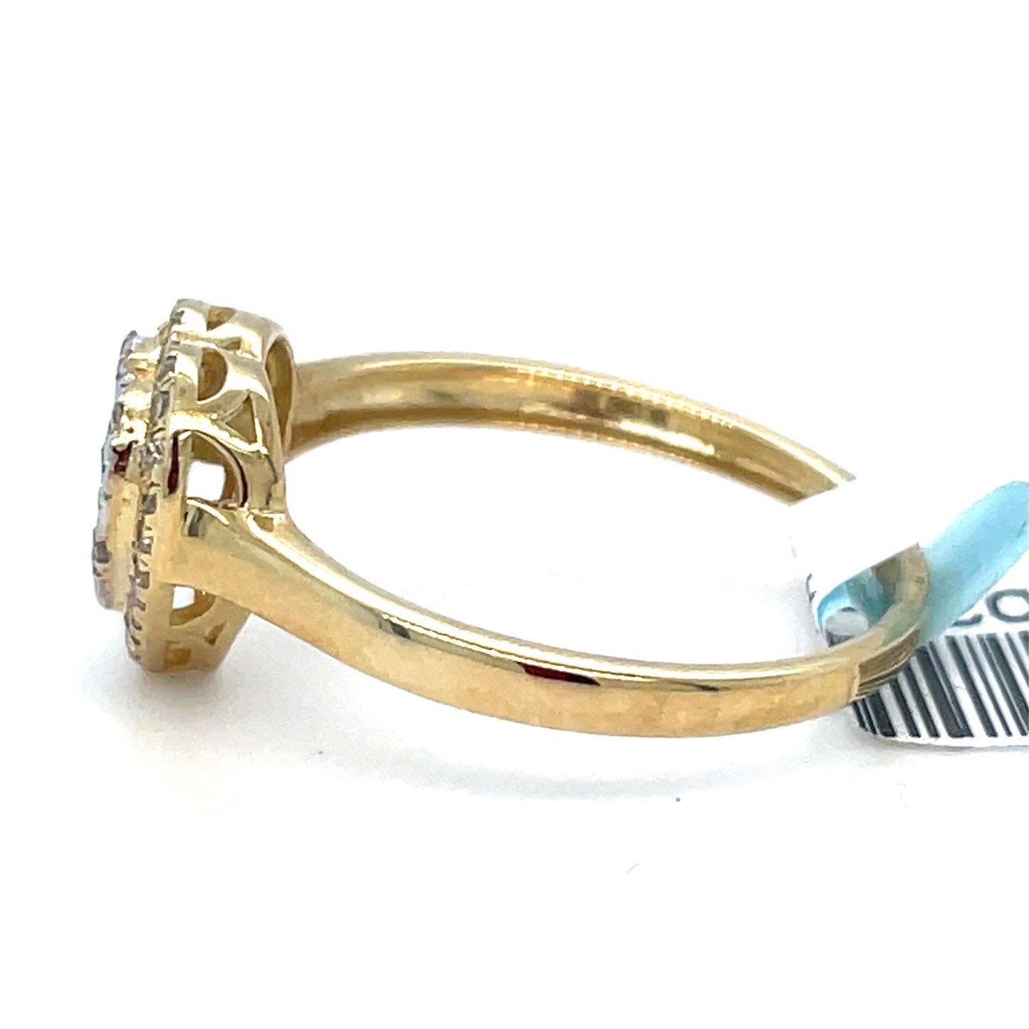 10k Yellow Gold Women’s Diamond Heart Ring 1.50g .25CTW Size 72