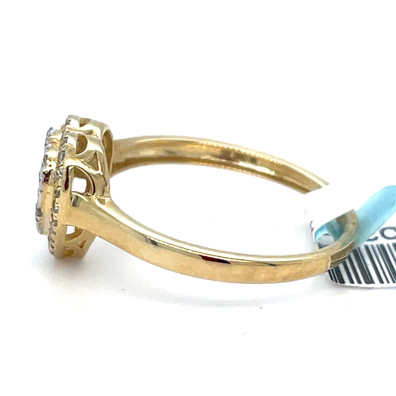 10k Yellow Gold Women’s Diamond Heart Ring 1.50g .25CTW Size 72
