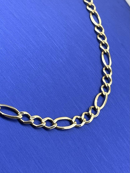 24” 10k yellow gold hollow Figaro 5.5mm 18.6g2