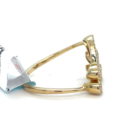 10k Yellow Gold Women’s Letter A Diamond Ring 2.00g .25CTW Size 7.251