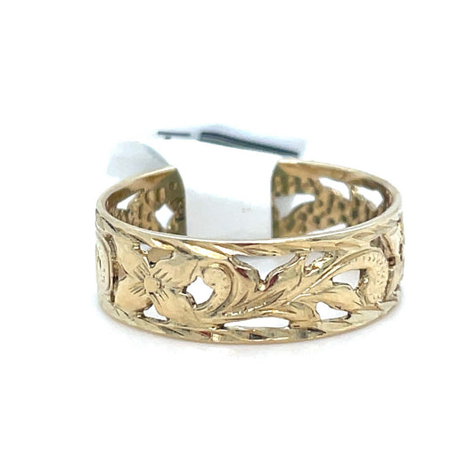 14k Yellow Gold Open Band Ring 2.10g Size 6.50