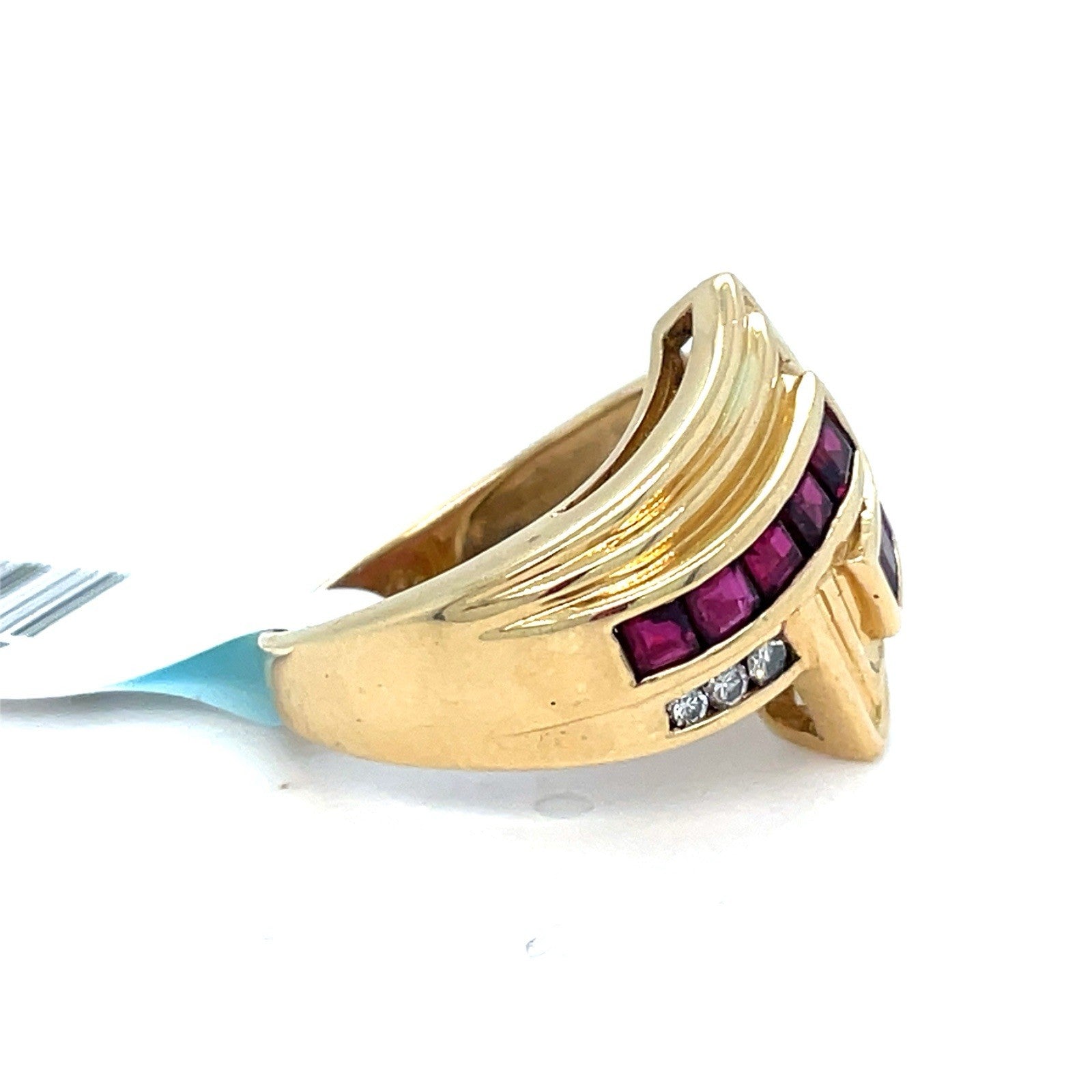 18k Yellow Gold Ruby And Diamond Ring 6.50g Size 5.5 W/ Appraisal1