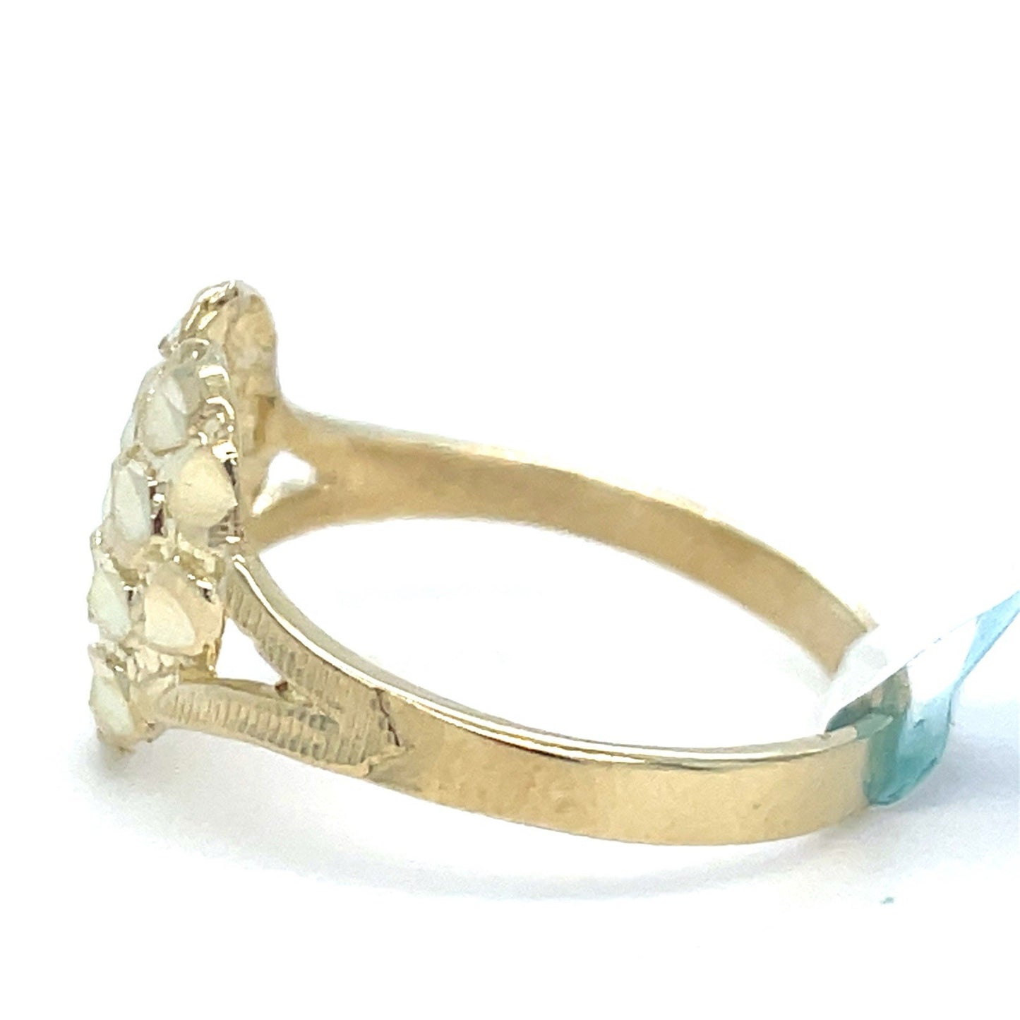 10k Yellow Gold Women’s Nugget Heart Ring 1.80g Size 62