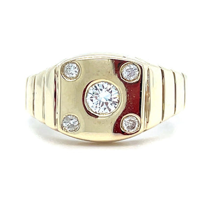 14k Yellow Gold Diamond Ring 10.40g .5CTW Size 90