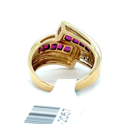 18k Yellow Gold Ruby And Diamond Ring 6.50g Size 5.5 W/ Appraisal2