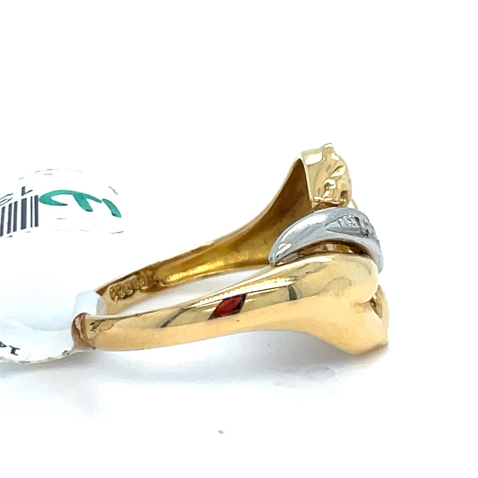 14k Two Tone Gold Jaguars Diamond Ring 3.40g Size 61