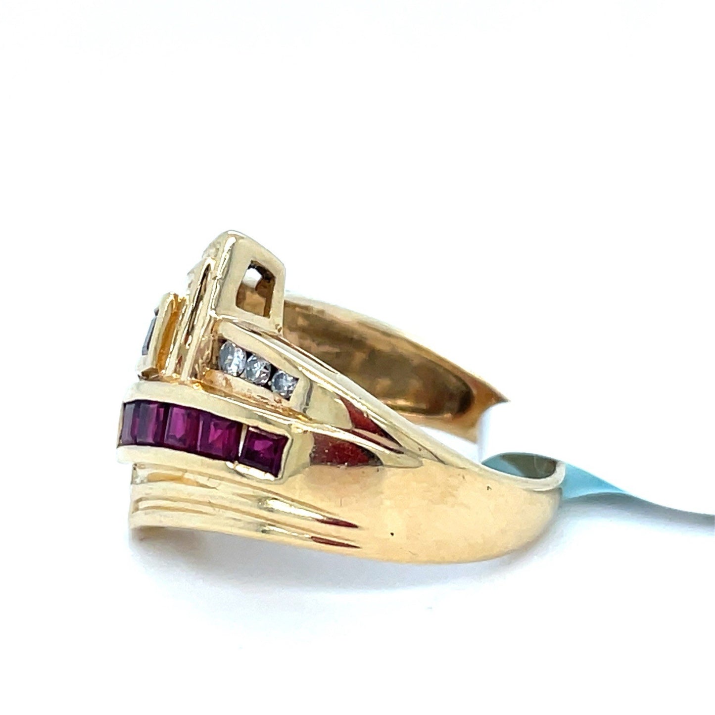 18k Yellow Gold Ruby And Diamond Ring 6.50g Size 5.5 W/ Appraisal3